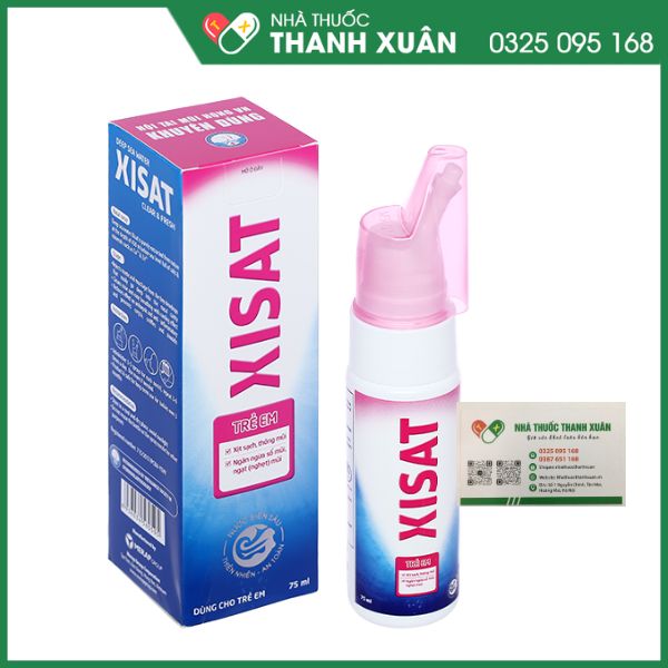 Xisat - Xịt mũi làm sạch, thông mũi cho trẻ em